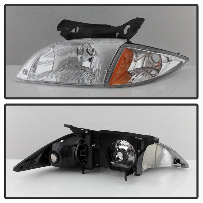 SPYDER xTune Chevy Cavalier 00-02 Corner Lamp & Headlights 4pcs set-Chrome HD-JH-CCAV00-SET-C 9036712