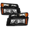SPYDER Xtune Chevy Colorado 04-12 OEM Headlights w/ Bumper Lights Black HD-JH-CCOL04-SET-BK 9032110