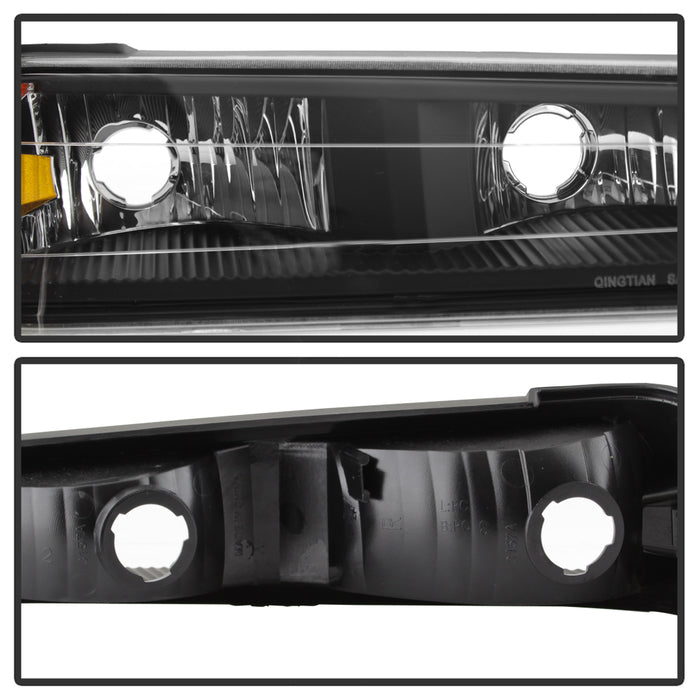 SPYDER Xtune Chevy Colorado 04-12 OEM Headlights w/ Bumper Lights Black HD-JH-CCOL04-SET-BK 9032110