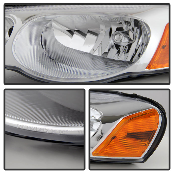 SPYDER Xtune Chrysler Sebring Convertible & Sedan 04-06 OEM Style Headlights Chrome HD-JH-CHRSE04-4D-AM-C 9029639