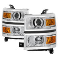SPYDER xTune Chevy Silverado 1500 14-15 Halogen Projector Headlight Chrome - HD-JH-CS14-PJ-C 9040122