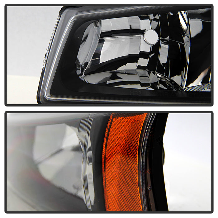 SPYDER Xtune Chevy Silverado 1500/2500/3500 03-06 Crystal Headlights Black HD-JH-CSIL03-BK-AM 5072245