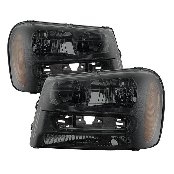 SPYDER Xtune Chevy Trailblazer 02-09 OEM Style Headlights Black Smoke HD-JH-CTB02-AM-BSM 9028595