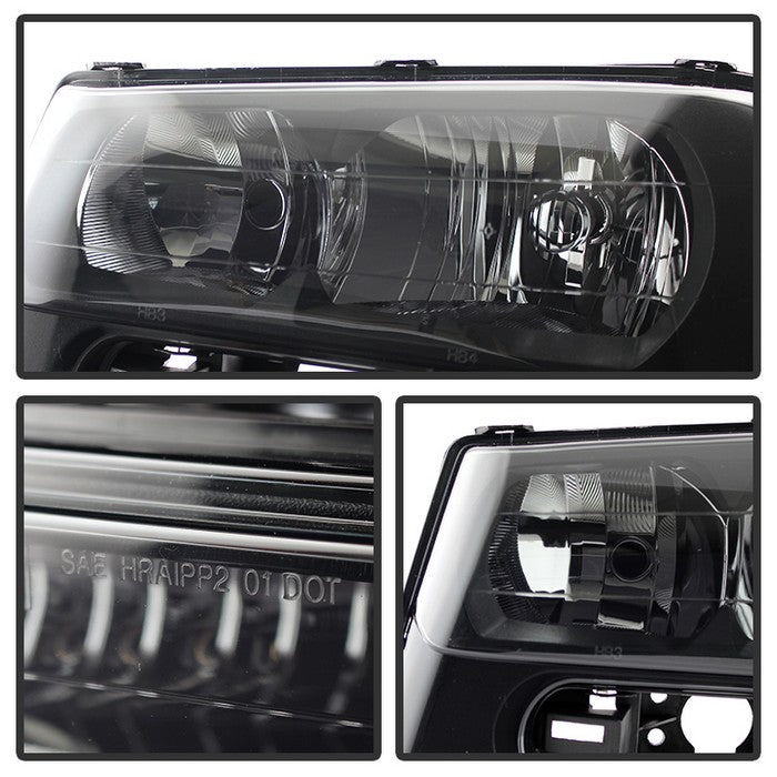 SPYDER Xtune Chevy Trailblazer 02-09 OEM Style Headlights Black Smoke HD-JH-CTB02-AM-BSM 9028595