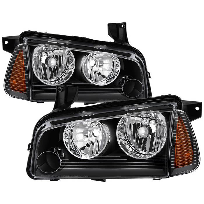 SPYDER xTune Dodge Charger 05-10 (Non-HID) OEM Style Headlights w/ Corner 4pcs - Black HD-JH-DCH05-SET-BK 9040160