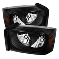 SPYDER Xtune Dodge Dakota 05-07 Crystal Headlights Black HD-JH-DDAK05-AM-BK 9025327