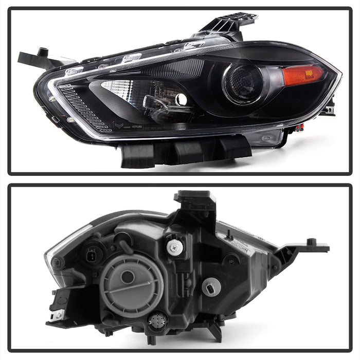 SPYDER xTune Dodge Dart 13-15 Driver Side Projector Headlight - OEM Left - Black HD-JH-DDART13-H-OE-L 9035159