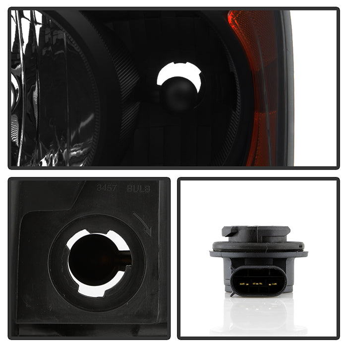 SPYDER Xtune Dodge Durango 04-05 OEM Headlamps Black Smoked HD-JH-DDU04-AM-BSM 9034282