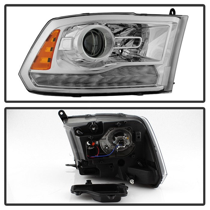 SPYDER xTune Dodge Ram 13-17 ( w/ Factory Projector LED) OEM Style Headlight - Chrome HD-JH-DR13-OE-C 9040214