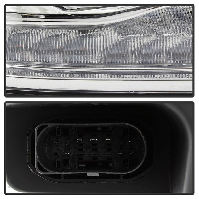 SPYDER xTune Dodge Ram 13-17 ( w/ Factory Projector LED) OEM Style Headlight - Chrome HD-JH-DR13-OE-C 9040214