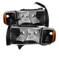SPYDER Xtune Dodge Ram Sport Model Only 1999-2002 OEM Headlights Black HD-JH-DR99-SP-BK 9032158