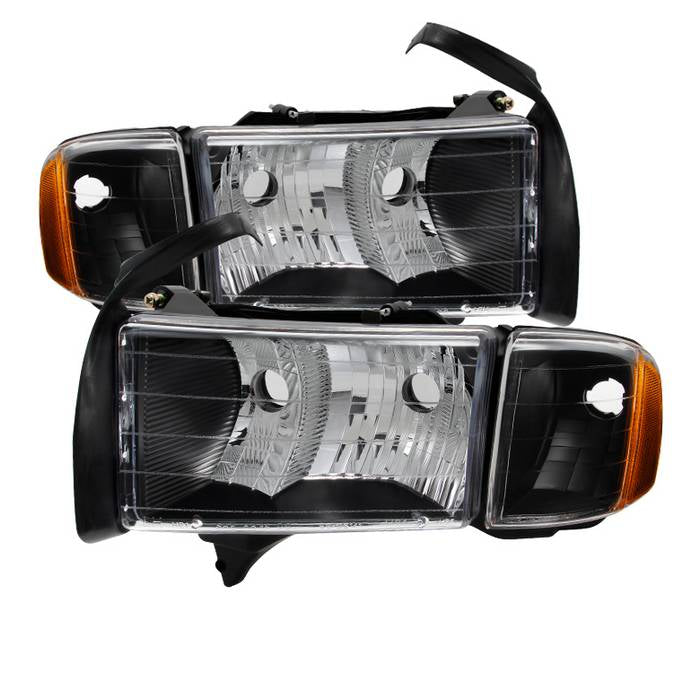SPYDER Xtune Dodge Ram Sport Model Only 1999-2002 OEM Headlights Black HD-JH-DR99-SP-BK 9032158