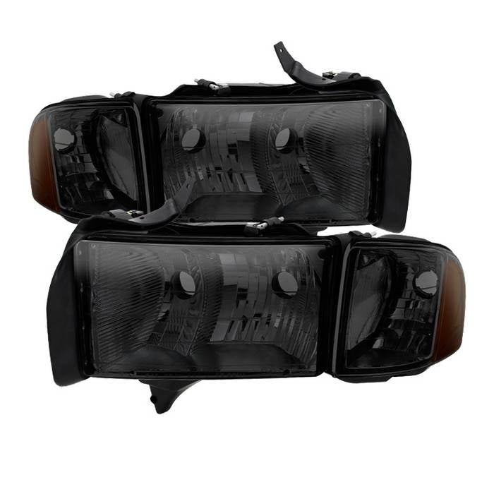 SPYDER Xtune Dodge Ram Sport Model Only 1999-2002 OEM Headlights Smoked HD-JH-DR99-SP-SM 9032172