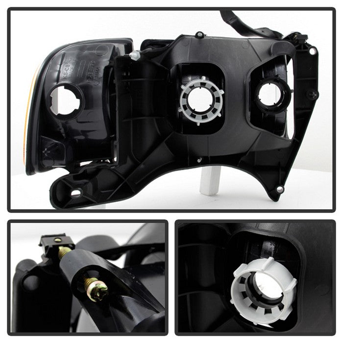 SPYDER Xtune Dodge Ram Sport Model Only 1999-2002 OEM Headlights Smoked HD-JH-DR99-SP-SM 9032172