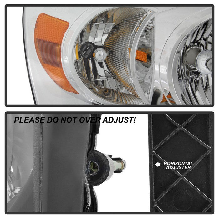 SPYDER Xtune Dodge Ram 06-08 w/ Chrome Bezel & Amber Bar Headlights Chrome HD-JH-DRAM06-AM-C 9026089