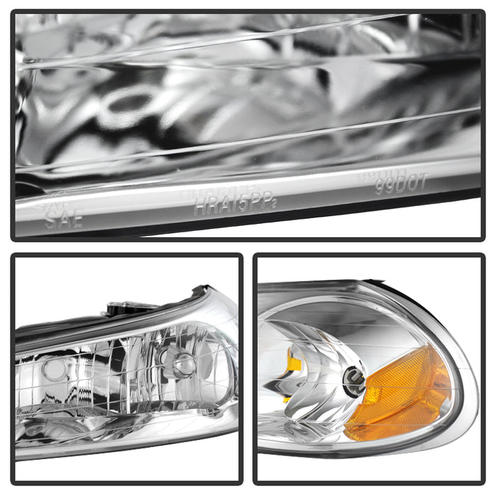 SPYDER Xtune Ford Contour 98-00 Crystal Headlights Chrome HD-JH-FCON98-C 9025396