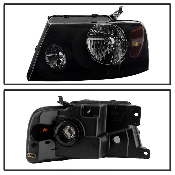SPYDER Xtune Ford F150 04-08 Amber Crystal Headlights Black Smoked HD-JH-FF15004-AM-BSM 9030338