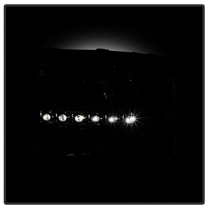 SPYDER Xtune Ford F250 F350 Super Duty 99-04 1Pc Headlights w/ LED Smoked HD-JH-FF25099-LED-SM 9026188