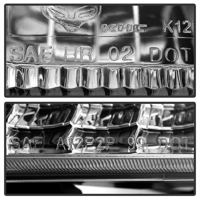 SPYDER xTune Ford F250 F350 Superduty Excursion 99-04 OEM Style Headlights - Chrome HD-JH-FF25099-SET-LED-C 9035227