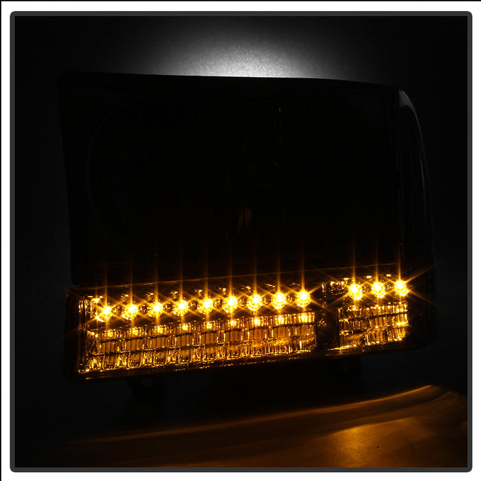 SPYDER xTune Ford F250 F350 Superduty Excursion 99-04 OEM Style Headlights - Chrome HD-JH-FF25099-SET-LED-C 9035227