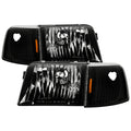 SPYDER Xtune Ford Ranger 93-97 Crystal Headlights w/ Corner Lights 4pcs Sets Black HD-JH-FR93-SET-BK 9029363