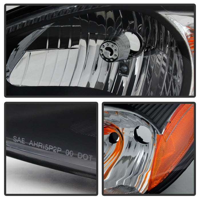 SPYDER Xtune Ford TaurUS 2000-2007 Crystal Headlights Black HD-JH-FTA00-AM-BK 9024740