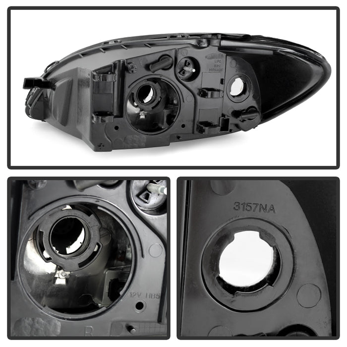 SPYDER Xtune Ford TaurUS 2000-2007 Crystal Headlights Black HD-JH-FTA00-AM-BK 9024740
