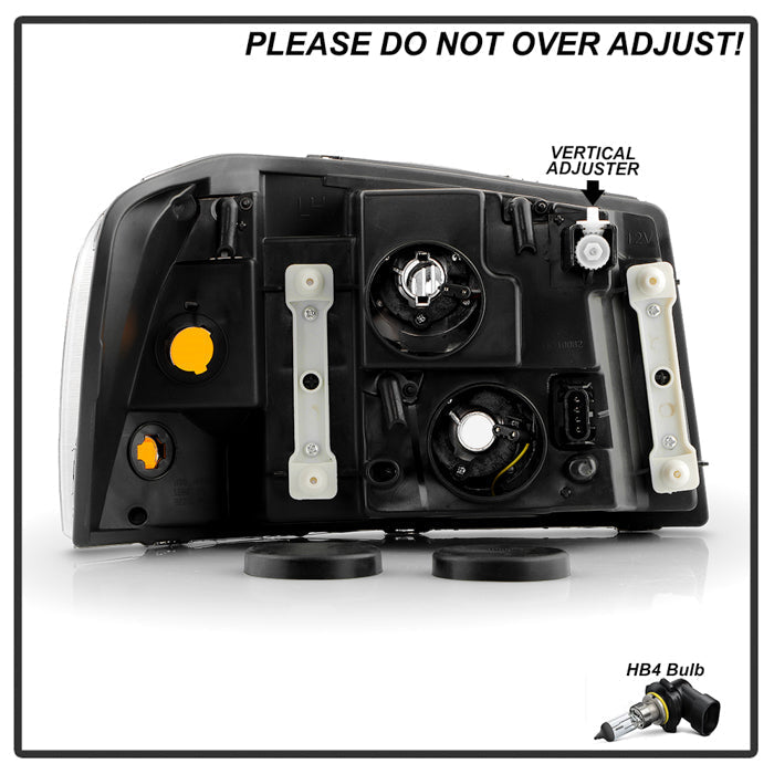 SPYDER xTune 02-09 GMC Envoy OEM Style Headlights - Black (HD-JH-GEN02-AM-BK) 9042652