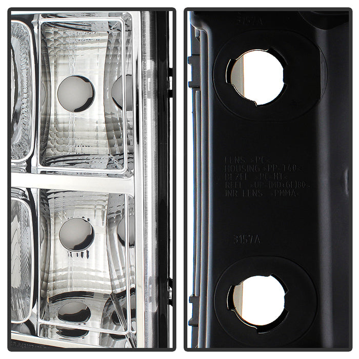 SPYDER Xtune GMC Sierra 07-13 Crystal Headlights Chrome HD-JH-GSIE07-AM-C 9034756