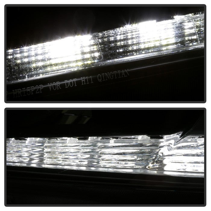 SPYDER xTune 13-15 Honda Accord Sedan (Halogen Only) LED DRL OEM Headlights - Black (HD-JH-HA13-4D-LED-BK) 9040719