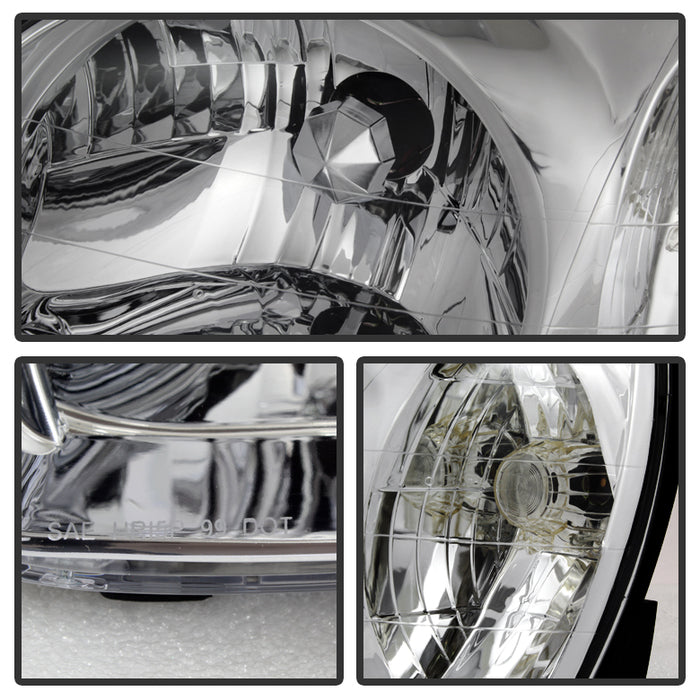 SPYDER Xtune Hyundai Santa Fe 2003-2006 Crystal Headlights Chrome HD-JH-HYSA03-C 9024832