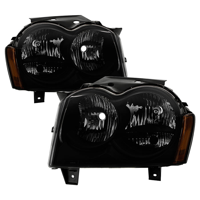 SPYDER Xtune Jeep Grand Cherokee 05-07 Crystal Headlights Black Smoked HD-JH-JGC05-AM-BSM 9033780