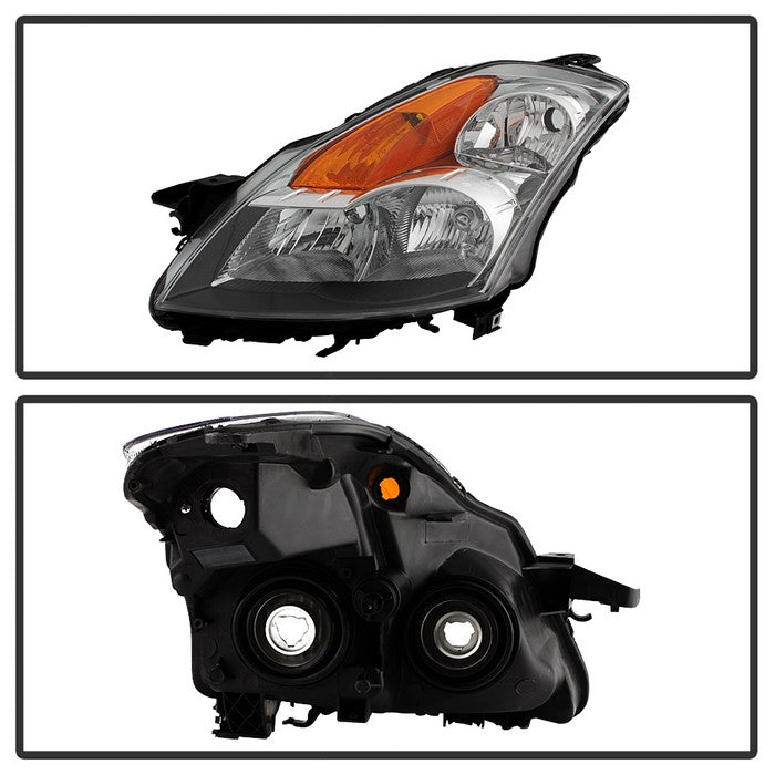 SPYDER Xtune Nissan Altima 07-09 Sedan Crystal Headlights Halogen Model Only Smoke HD-JH-NA07-AM-C 9024023