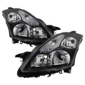 SPYDER xTune 07-09 Nissan Altima Sedan Crystal Headlights (Halogen Models Only) -Black HD-JH-NA07-AM-SSM-BK 9940859