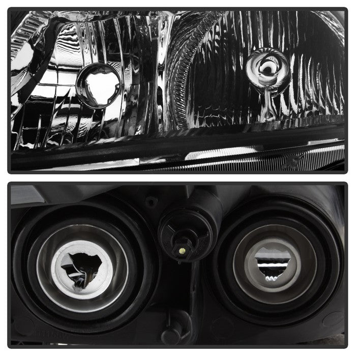 SPYDER xTune 07-09 Nissan Altima Sedan Crystal Headlights (Halogen Models Only) -Black HD-JH-NA07-AM-SSM-BK 9940859