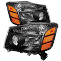SPYDER Xtune Nissan Titan 04-14 / Armada 04-07 OEM Amber Head Lights Set Black HD-JH-NTI04-AM-BK 5077080