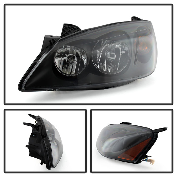SPYDER Xtune Pontiac G6 05-10 (09-10 Fit w/Amber Turn Signal) Crystal Headlights Black HD-JH-PG605-AM-BK 9023668