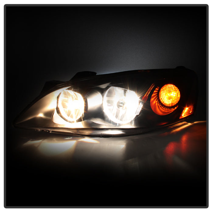 SPYDER Xtune Pontiac G6 05-10 (09-10 Fit w/Amber Turn Signal) Crystal Headlights Black HD-JH-PG605-AM-BK 9023668
