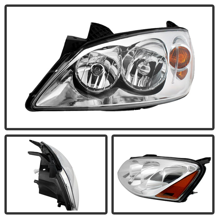 SPYDER Xtune Pontiac G6 05-10 (09-10 Fit w/Amber Turn Signal) Crystal Headlights Chrome HD-JH-PG605-AM-C 9023675