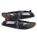 SPYDER Xtune Pontiac Grand Prix 97-03 Crystal Headlights w/ Amber Corner Lights HD-JH-PGPRIX-SET-AM-BK 9023347