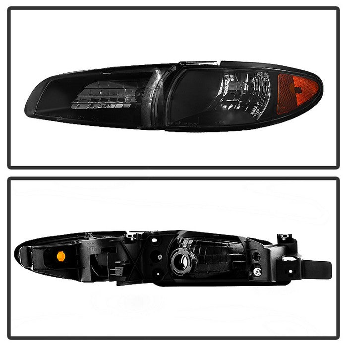 SPYDER Xtune Pontiac Grand Prix 97-03 Crystal Headlights w/ Amber Corner Lights HD-JH-PGPRIX-SET-AM-BSM 9034329