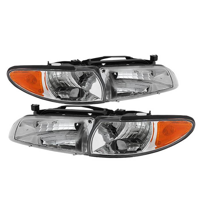 SPYDER Xtune Pontiac Grand Prix 97-03 Crystal Headlights w/ Amber Corner Lights HD-JH-PGPRIX-SET-AM-C 9023453