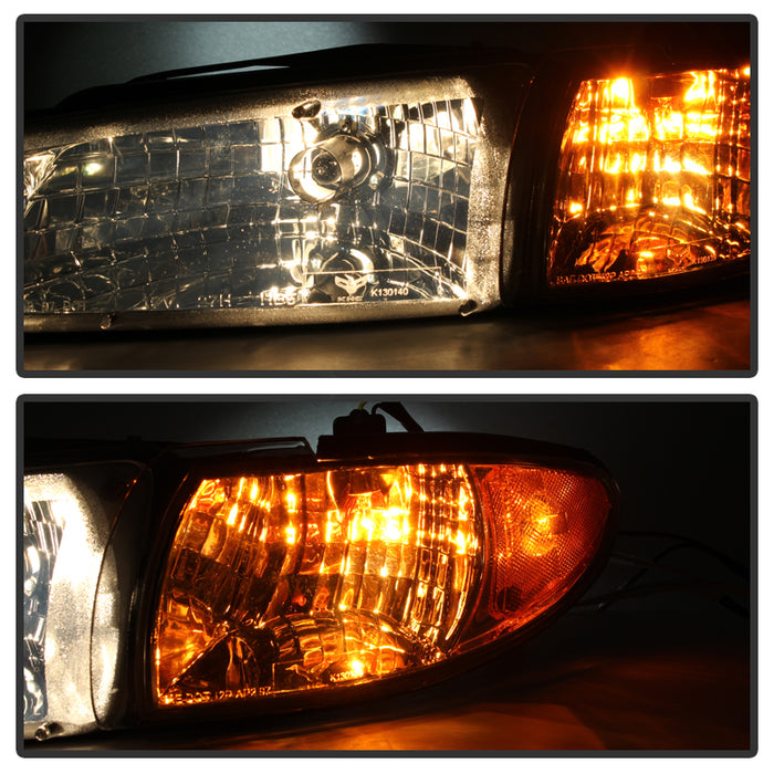 SPYDER Xtune Pontiac Grand Prix 97-03 Crystal Headlights w/ Amber Corner Lights HD-JH-PGPRIX-SET-AM-C 9023453
