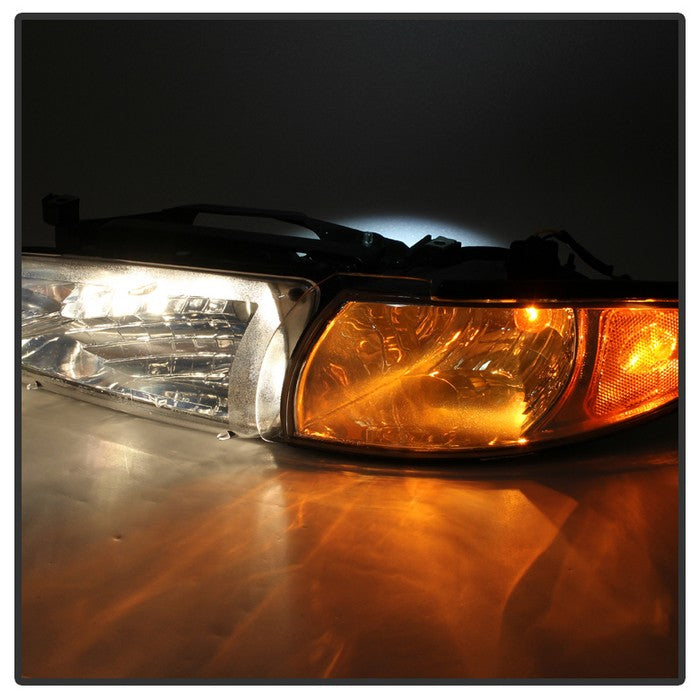 SPYDER Xtune Pontiac Grand Prix 97-03 Crystal Headlights w/ Amber Corner Lights HD-JH-PGPRIX-SET-AM-C 9023453