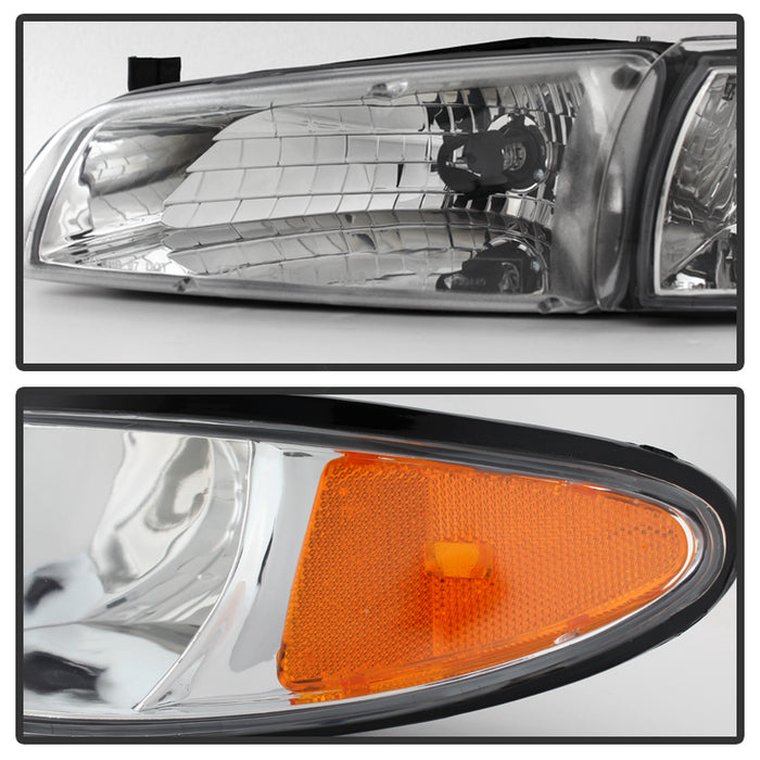 SPYDER Xtune Pontiac Grand Prix 97-03 Crystal Headlights w/ Amber Corner Lights HD-JH-PGPRIX-SET-AM-C 9023453