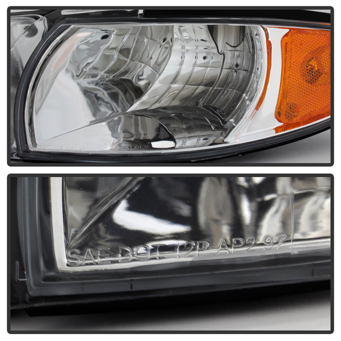 SPYDER Xtune Pontiac Grand Prix 97-03 Crystal Headlights w/ Amber Corner Lights HD-JH-PGPRIX-SET-AM-C 9023453