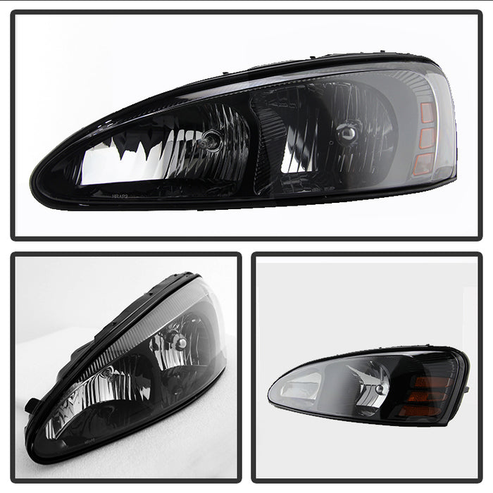 SPYDER Xtune Pontiac Grand Prix 04-08 Crystal Headlights Black HD-JH-PGPRIX04-AM-BK 9023637