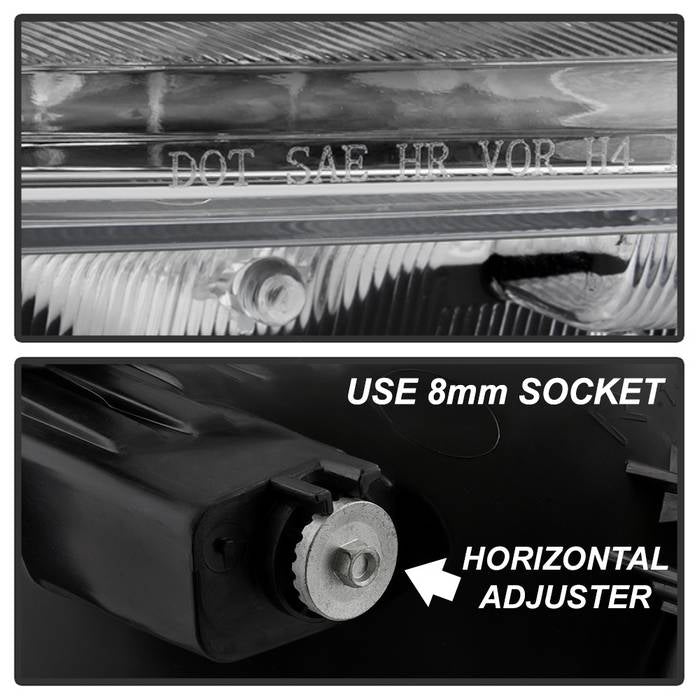 SPYDER xTune 08-10 Toyota Highlander (Excl Hybrid/Sport) OEM Style Headlights - Chrome (HD-JH-THIGH08-AM-C) 9044151