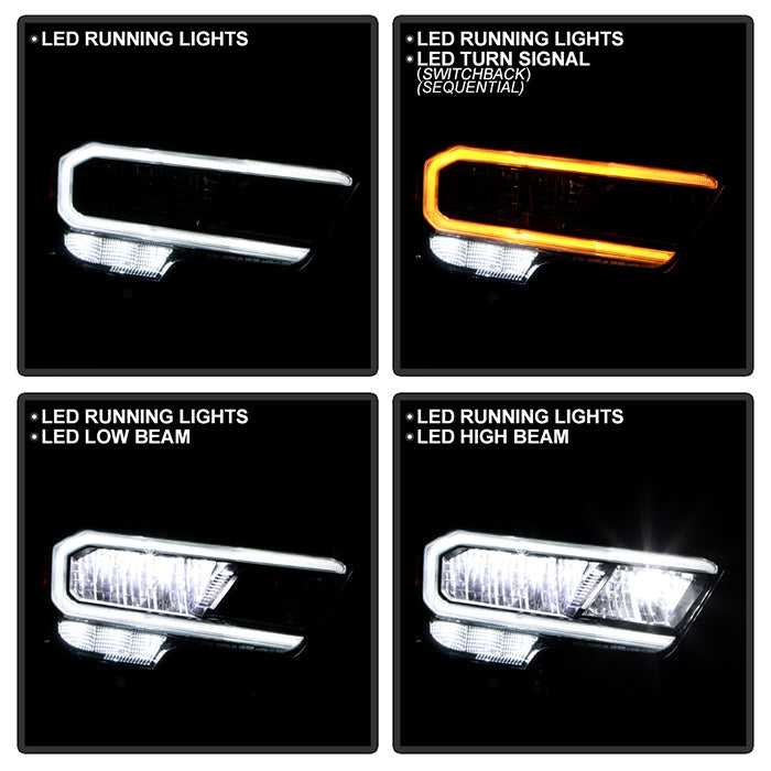SPYDER Xtune 20-22 Toyota Tacoma Full LED w/DRL Headlight - OE Black Right (HD-JH-TTA20-FLED-OE-BK-R) 9953330