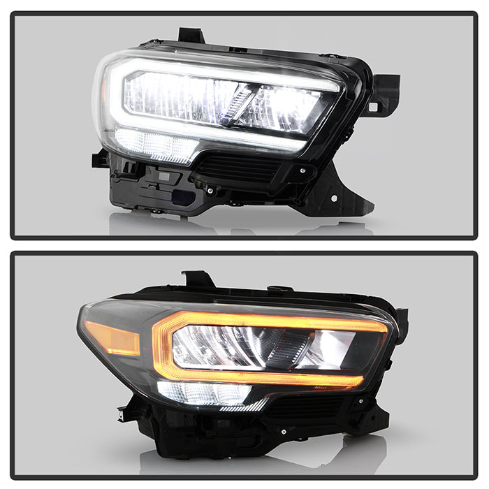 SPYDER Xtune 20-22 Toyota Tacoma Full LED w/DRL Headlight - OE Black Right (HD-JH-TTA20-FLED-OE-BK-R) 9953330